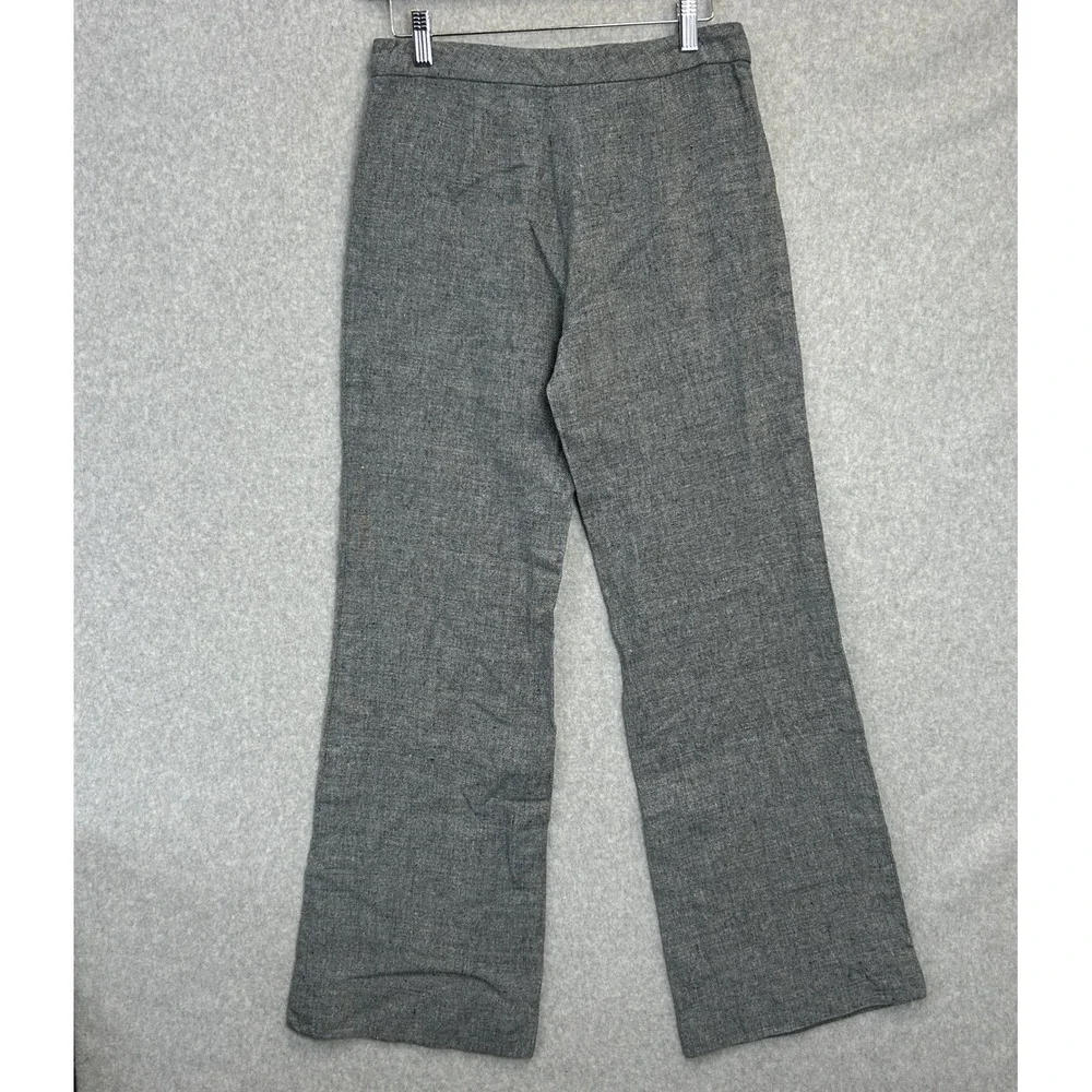 Michael Kors Size 6 Trousers Gray 100% Linen Wide Leg Pants Office Professional